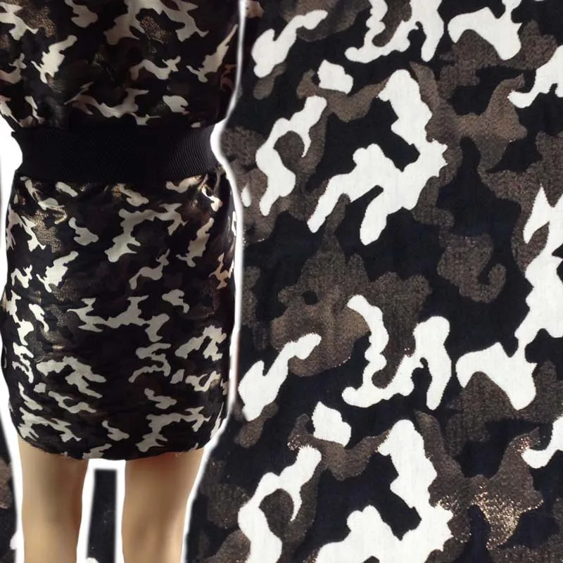 

1Yard Metallic Jacquard Camouflage Fabric For Coat,Width150cm,Tissue Apparel Sewing Fabrics for Dress Coat Jacket Cloth Tecido