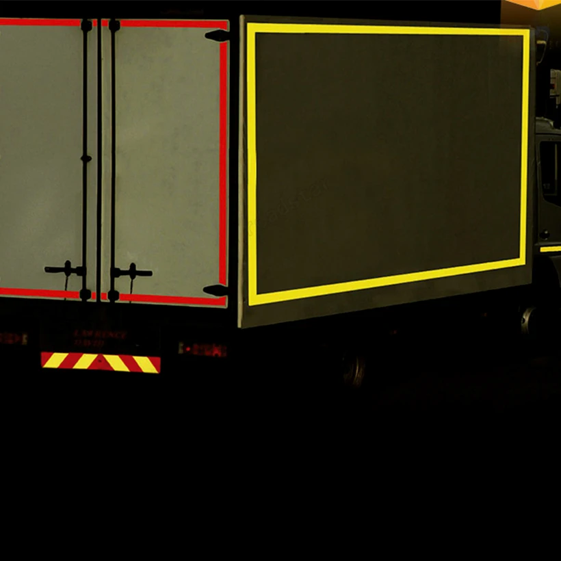 50mm X 3m Red/yellow Safety reflective Truck body stickers with warning effect in the night 50mm X 3m Red/yellow Safety reflective Truck body stickers with warning effect in the night