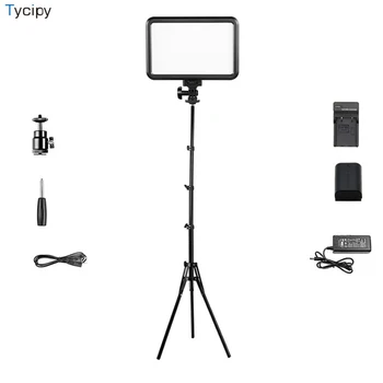 

Tycipy PT-12B Bi-Color 3200K-5600K LED Video Studio Camera Photography Lighting With Tripod Stand For Canon and Nikon