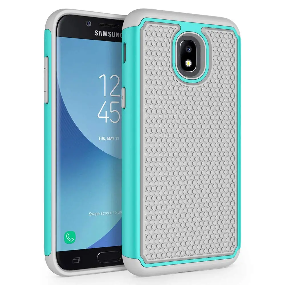 

Dual Layer Armor Case Hard Back Cover For Samsung Galaxy J3 2018 / J3 Orbit/Star/Achieve/Aura /Express Prime 3/Amp Prime 3/Sol 3
