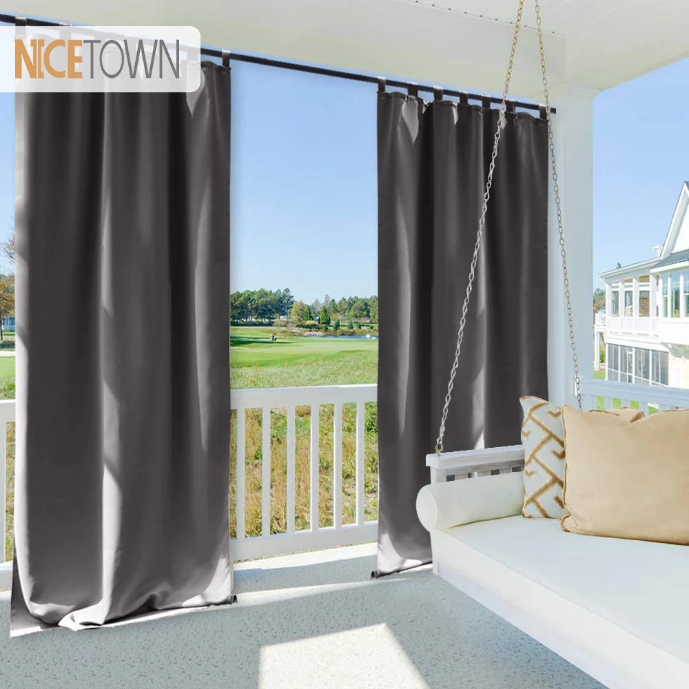 Nicetown Waterproof Blackout Patio Outdoor Garden Curtain Tab Top Nicetown Waterproof Blackout Patio Outdoor Garden Curtain Tab Top Grommet Thermal Insulated Curtains For Beach Gazebo