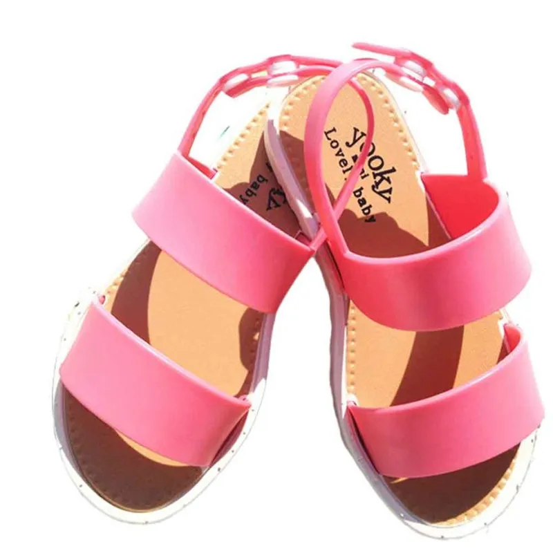 Модные сандалии для девочек прозрачные вечерние принцессы Повседневное пляжная обувь sandalia infantil Дети ortopedicas S3MAY9