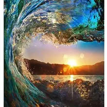 8909 Рио-де-Жанейро волна Закат-краски по номерам наборы для взрослых DIY