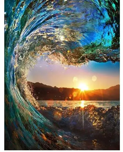 

8909 Rio de Janeiro Wave Sunset - Paint by Numbers Kits for Adults DIY
