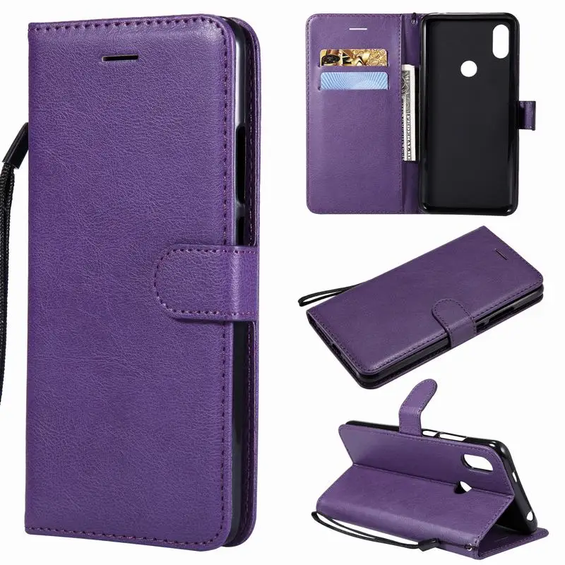 Чехол для Xiaomi Redmi S2 кожаный бумажник+ силиконовый флип-чехол для Xiaomi Redmi S2 Роскошный чехол винтажный флип-чехол - Цвет: Фиолетовый