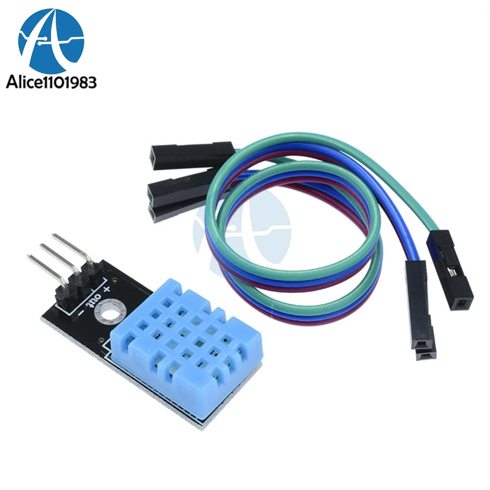 

DHT11 Digital Temperature Relative Humidity Sensor Diy Kit Electronic PCB Board Module For Arduino Output 5V Doupont Cable