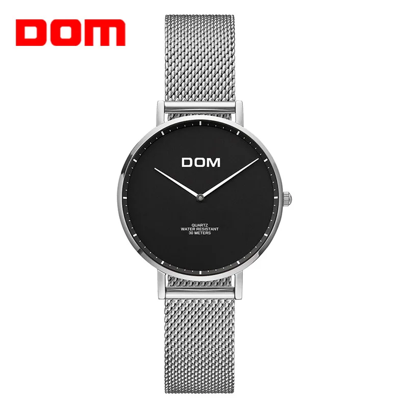 

DOM Women's Watches Brand Luxury Printing Design Customize Photos Logo Add on Back of watches Quartz watch Wrist Watch Clock new