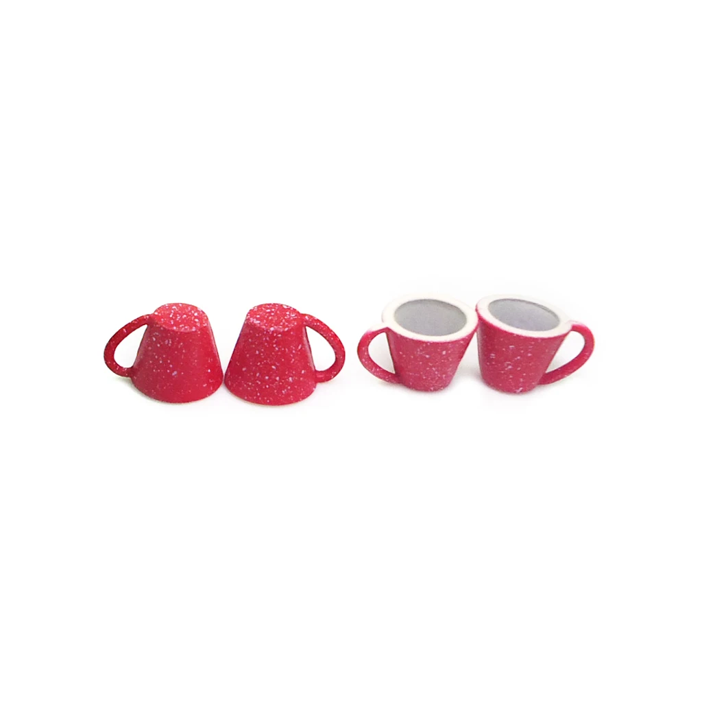 1:12 Dollhouse Miniature 5 PCS of Porcelain Pot Kettle Cups Set Dining ware Kitchen Decor Toy