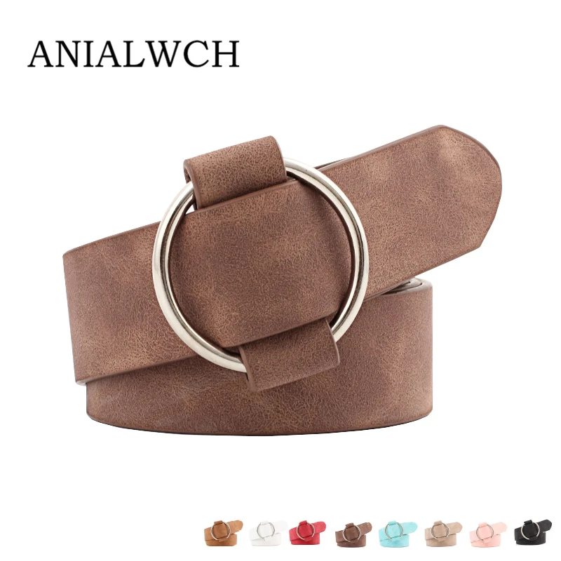 103X3CM New Womens Designer Round Casual Ladies Belts For Jeans