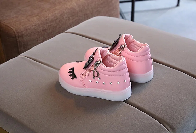 E CN/светящиеся ботинки для девочек; обувь с подсветкой для девочек; детские ботинки; обувь; светильник для тенниса; ботинки для девочек; резиновые зимние детские ботинки