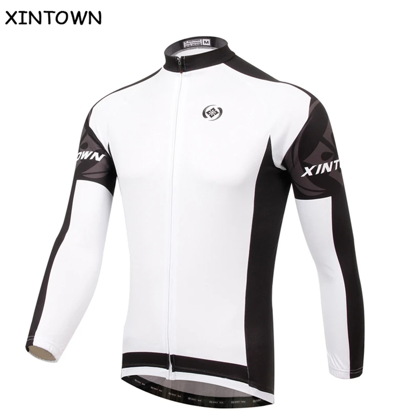 white long sleeve cycling jersey