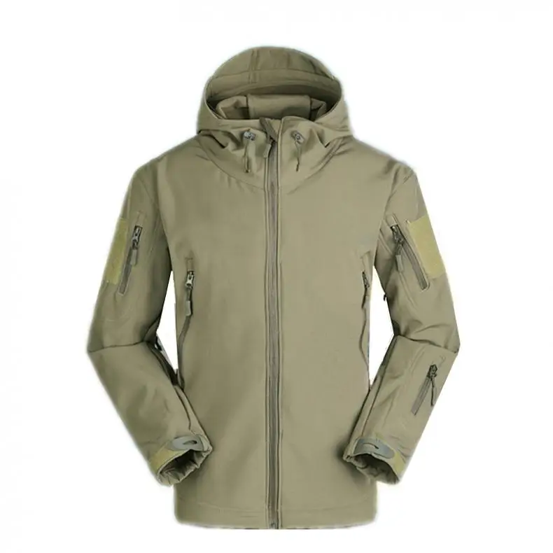 

Unisex Men Outdoor  Solar UV Technology Waterproof Jacket TAD Coat Shark Skin Soft Shell Hoodie Hunting Cloth