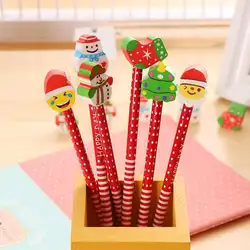 Мультфильм Санта Клаус ластик карандаш ТМ инновационные Канцтовары Детские Школьные принадлежности рождественский подарок, Снеговик