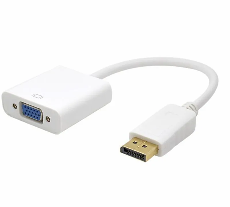 White 100 шт./лот* Дисплей Thunderbolt порт дисплея DP штекер VGA Женский кабель адаптер для ПК ноутбука - Цвет: White