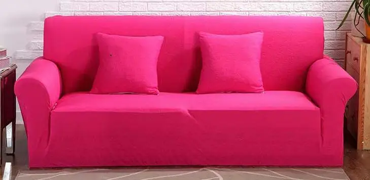 Чехлы для диванов жаккардовая sofa slipcover один/два/три/четыре-местный стрейч живописные принципиально диван крышка Капа de Диван украшения - Цвет: rose red