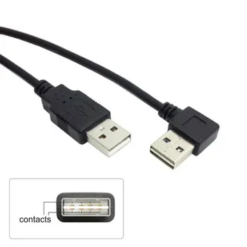 

10pcs/lot CY Chenyang USB 2.0 Male to Male Data Cable 100cm Reversible Design Left & Right Angled 90 Degree