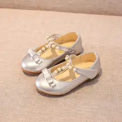 Белые модельные туфли для девочек; модная обувь из искусственной кожи в Корейском стиле; 2 цвета; детская Праздничная обувь для детей;