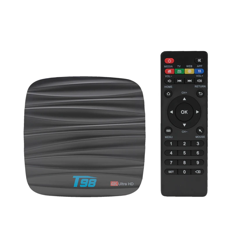 T98 Мини ТВ-бокс Android9.0 RK3328 4 Гб + 32 ГБ 2,4 г wifi 4 K 6 K 1080 P медиаплеер Bluetooth Smart tv Box 4G sim-карта T98 телеприставка