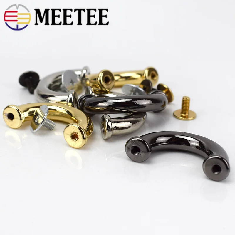 Meetee 10 шт. 15 мм сплав Арка мост металлические пряжки DIY сумки кожаные сумки украшения одежды аксессуары BD302