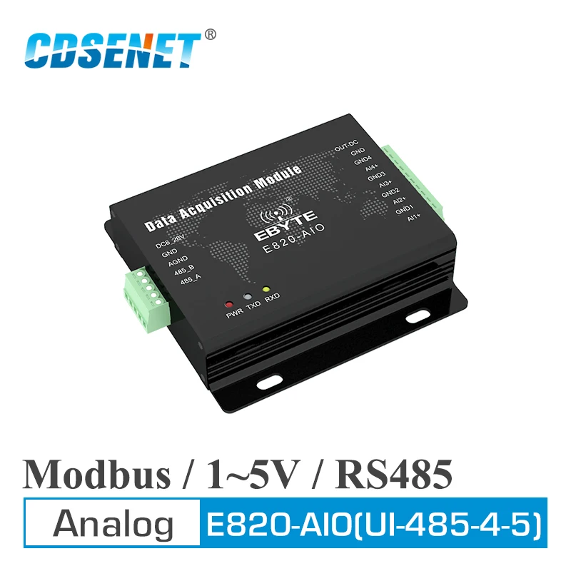 

E820-AIO(UI-485-4-5) Analog Signal Acquisition Modbus RTU RF Module RS485 1-5V 4 Channel IoT Data Wireless Transceiver