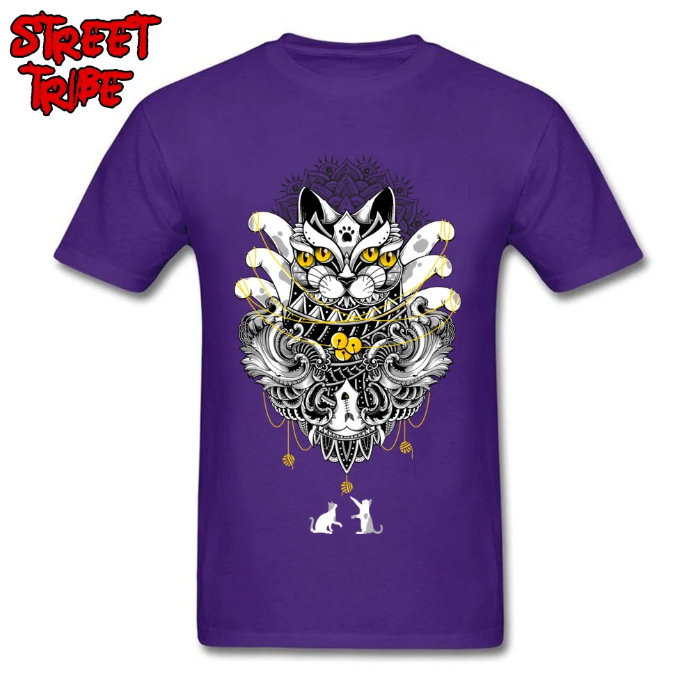  Mens T-shirts Cat Ritual Summer Tees All Cotton O-Neck Short Sleeve Design Tops Shirt Summer Free Shipping Cat Ritual purple