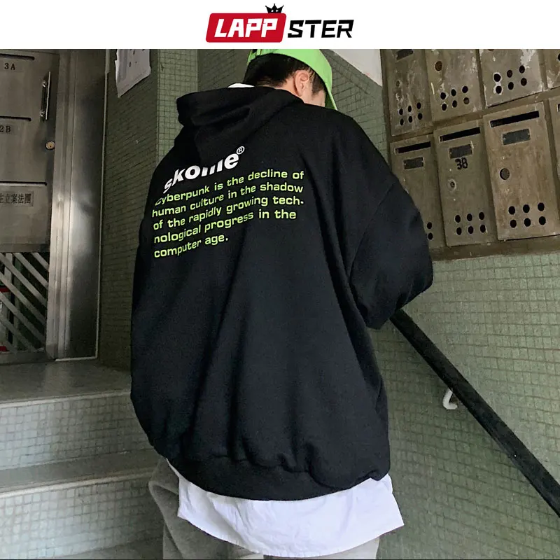 LAPPSTER мужская Японская уличная одежда толстовки с капюшоном 2020 Harajuku буквенным