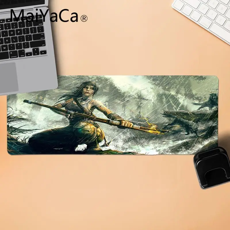 MaiYaCa Lara Croft Tomb Raider Reborn офисные мыши геймер Коврик для мыши Прочный мягкий резиновый Прямоугольный Коврик для мыши ПК ноутбук мыши коврики