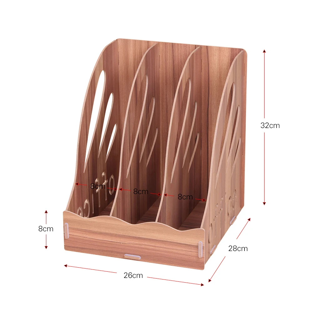 Офисные аксессуары, деревянный Настольный органайзер для файлов, Escritorio, держатель для документов, 3 вертикальные секции для офиса, школьников