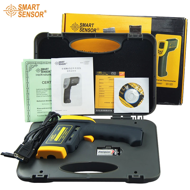 

Infrared Thermometer AR892+ IR Portable Non-contact Thermometer 200 C~2200C