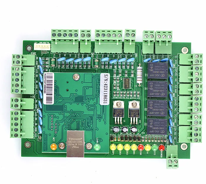 

New Four Door 4 Readers Professional TCP/IP Network Access Control Board Green Board for Door Access Control System T04