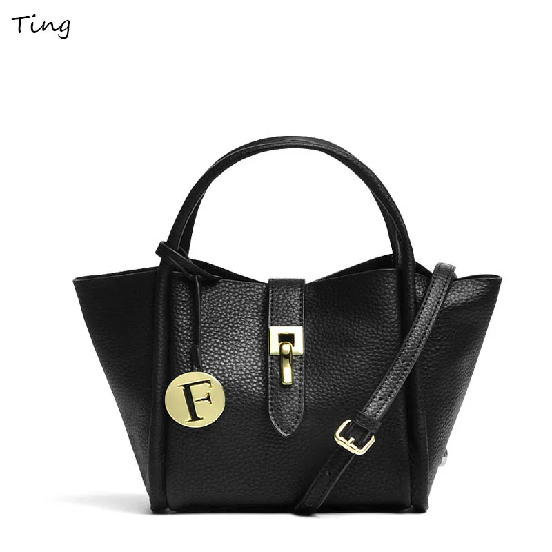 Italian ladies luxury leather top handle bags 2016 office hand bags designer small font b handbag