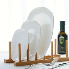 10,5 дюймов, простые белые тарелки из костяного фарфора, квадратные обеденные тарелки, посуда прямоугольное блюдо, костяного фарфора столовый набор