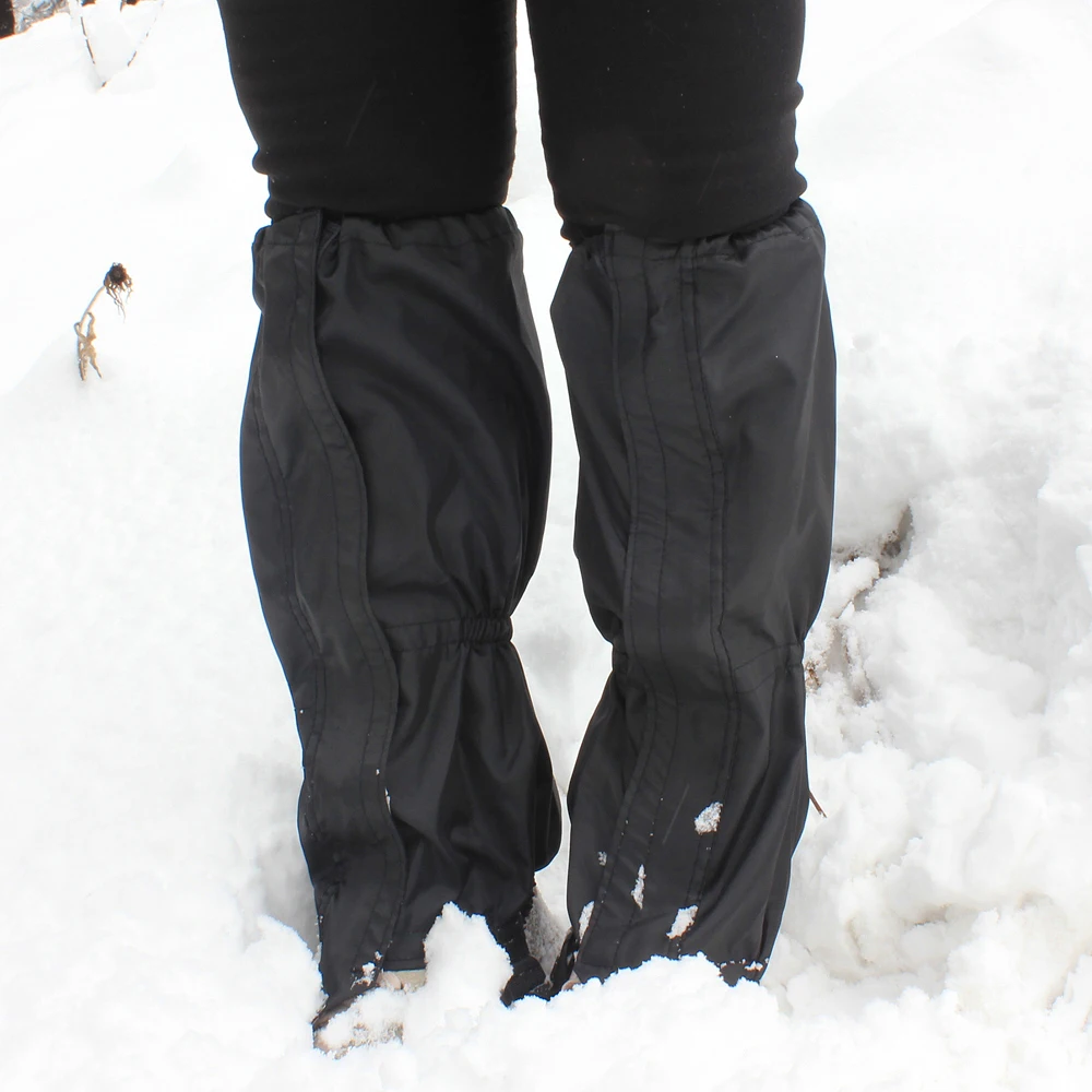 Free Shipping 1 Pair Black Waterproof Outdoor Hiking Walking Climbing Hunting Snow Legging Gaiters Free Shipping 1 Pair Black Waterproof Outdoor Hiking Walking Climbing Hunting Snow Legging Gaiters