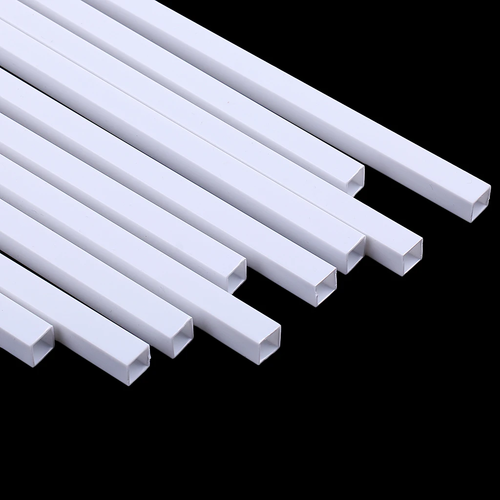 10Pc 500mm Long ABS Square Rods Model Building Tube for Diorama Architecture