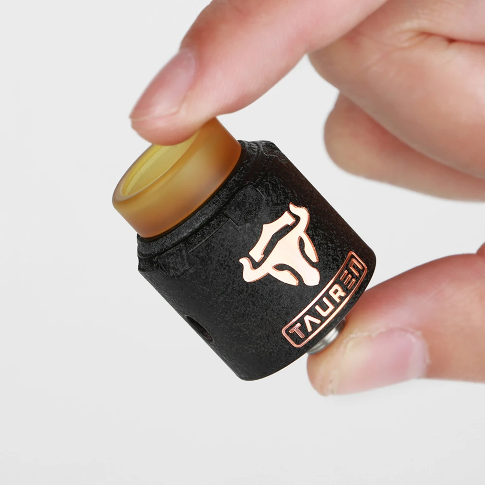 Online Original THC Tauren RDA Rebuildable Drip Atomizer 24mm Diameter with 28 Micro Air Holes on Two Sides Fit for THC Tauren Mech MOD