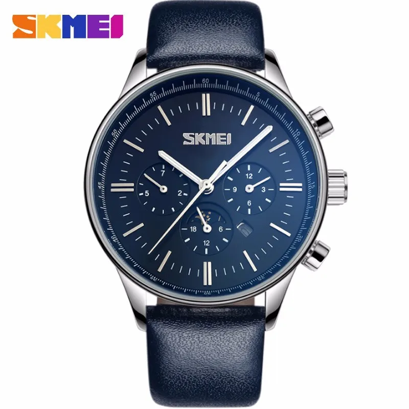 Prix pour Skmei mode montres hommes d'affaires quartz montres 30 m étanche en cuir décontractée marque casual montre relogio masculino 9117 Prix pour Skmei mode montres hommes d'affaires quartz montres 30 m étanche en cuir décontractée marque casual montre relogio masculino 9117