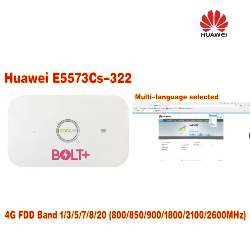 Разблокированный huawei E5573 E5573cs-322 150 Мбит/с 4G модем ключ Lte Wifi маршрутизатор