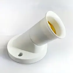 Светодио дный E27 основание светильника гнездо 45 градусов винт держатель настенный светильник Пластик лампочки Base EU Plug адаптер конвертер