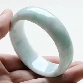 

58mm Certified Grade A 100% Natural Green Jadeite stone Bracelet Bangle