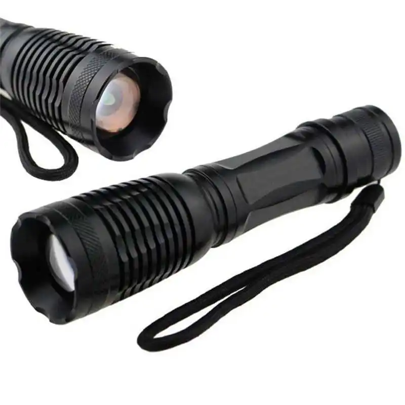 Powerful led flashlight T6 LED Rechargeable Zoomable Waterproof Flashlight Torch Bike Light+Charger by 18650 battery #3S27 (10)