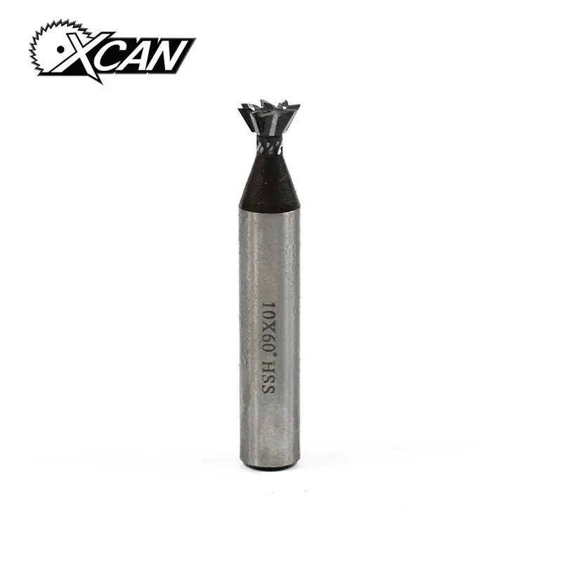 

XCAN 10mm* 60Degrees Straight Shank Dovetail Milling Cutter HSS End Mills Dovetail Router Cutters
