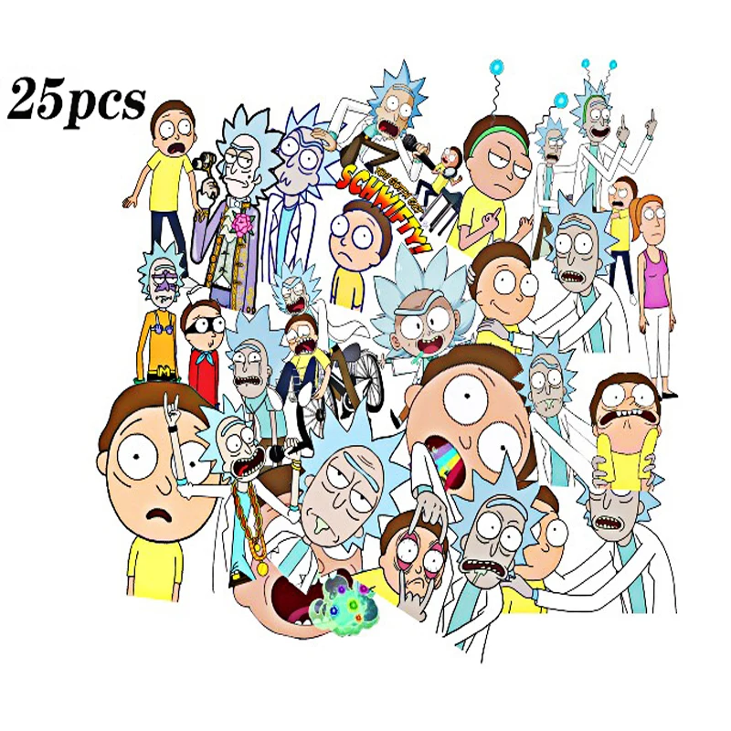 

25pcs cartoon character personality graffiti sticker bicycle refrigerator quilt bag skateboard notebook