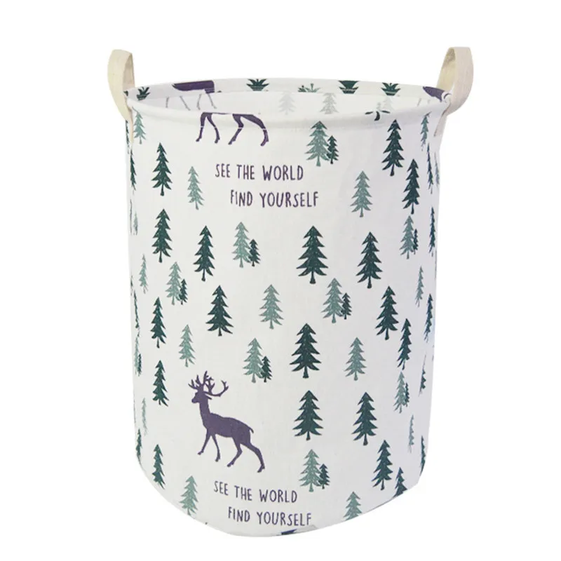 

ZAKKA wind storage laundry basket large hamper bucket ground debris storage bag household items Cotton and linen collapsible bag