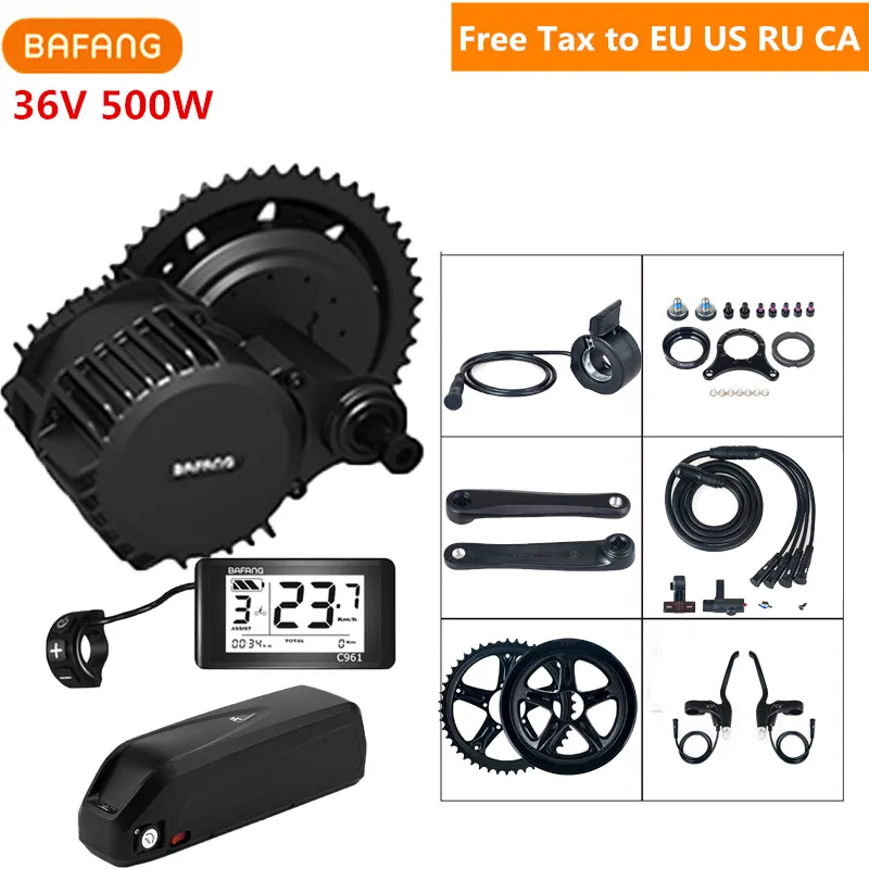 36В 500 Вт Bafang 8fun BBS02B комплекты моторов с 17ач литиевая батарея C965 C961 EBike