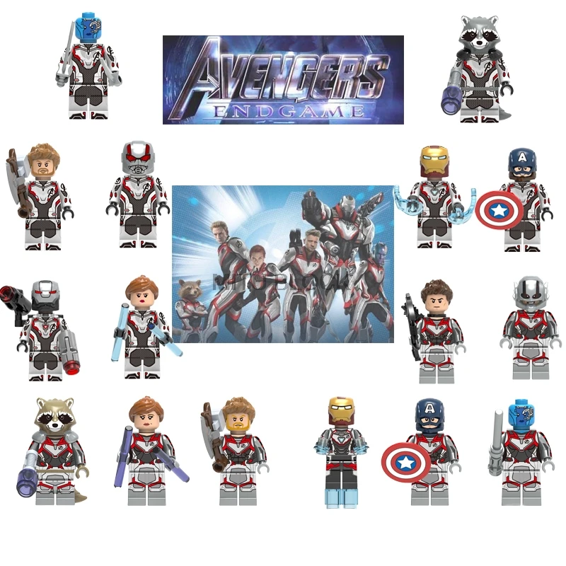 New Legoinglys Superheroes Avengers 4 marvel avengers endgame figures Building Blocks set bricks Toy 76123 76124 76125 76126