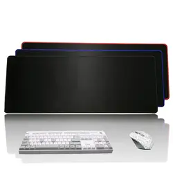 Твердый большой игровой коврик для мыши красный/синий/черный запирающий край настольная клавиатура Коврик для мыши большой игровой