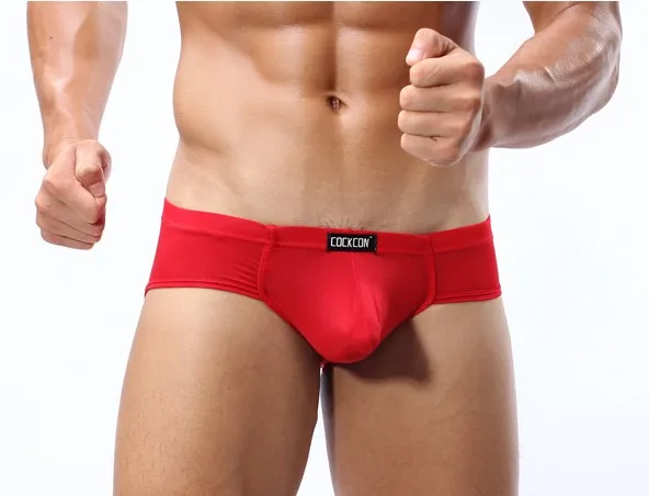 

1pcs brand COCKCON men gay underwear Sexy Mens Underwear Ice Silk Briefs U Convex Pouch Men Shorts Sexy lingerie underpants