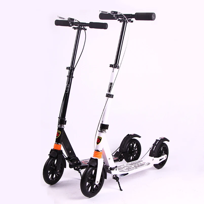 2017 Upgraded Adult Foldable Kick Scooter Bike Double Shock 8 inch big wheel Aluminum Alloy Foot