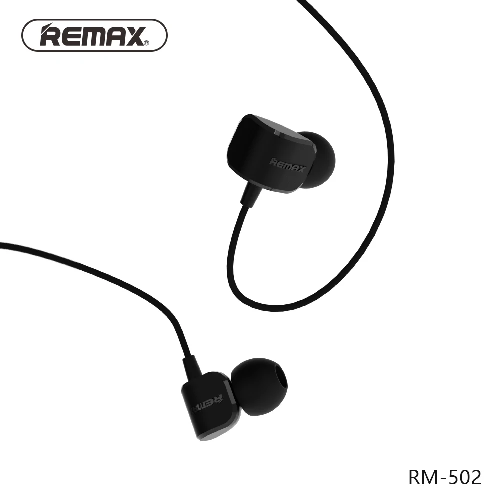 Remax RM-502 стерео музыкальные наушники с HD микрофоном в уши 3,5 мм проводные наушники для iphone Xiaomi samsung снижающие шум наушники - Цвет: Black