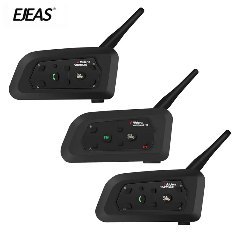 

V6C 1200m Real-Time Full Duplex Bluetooth Headset Intercom Referee Football Headset BT Phones 2 Users Talk Max 6 Users Connect